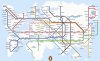 Transit Map of the World A map misinterpreted by many as a "transit map of the world"